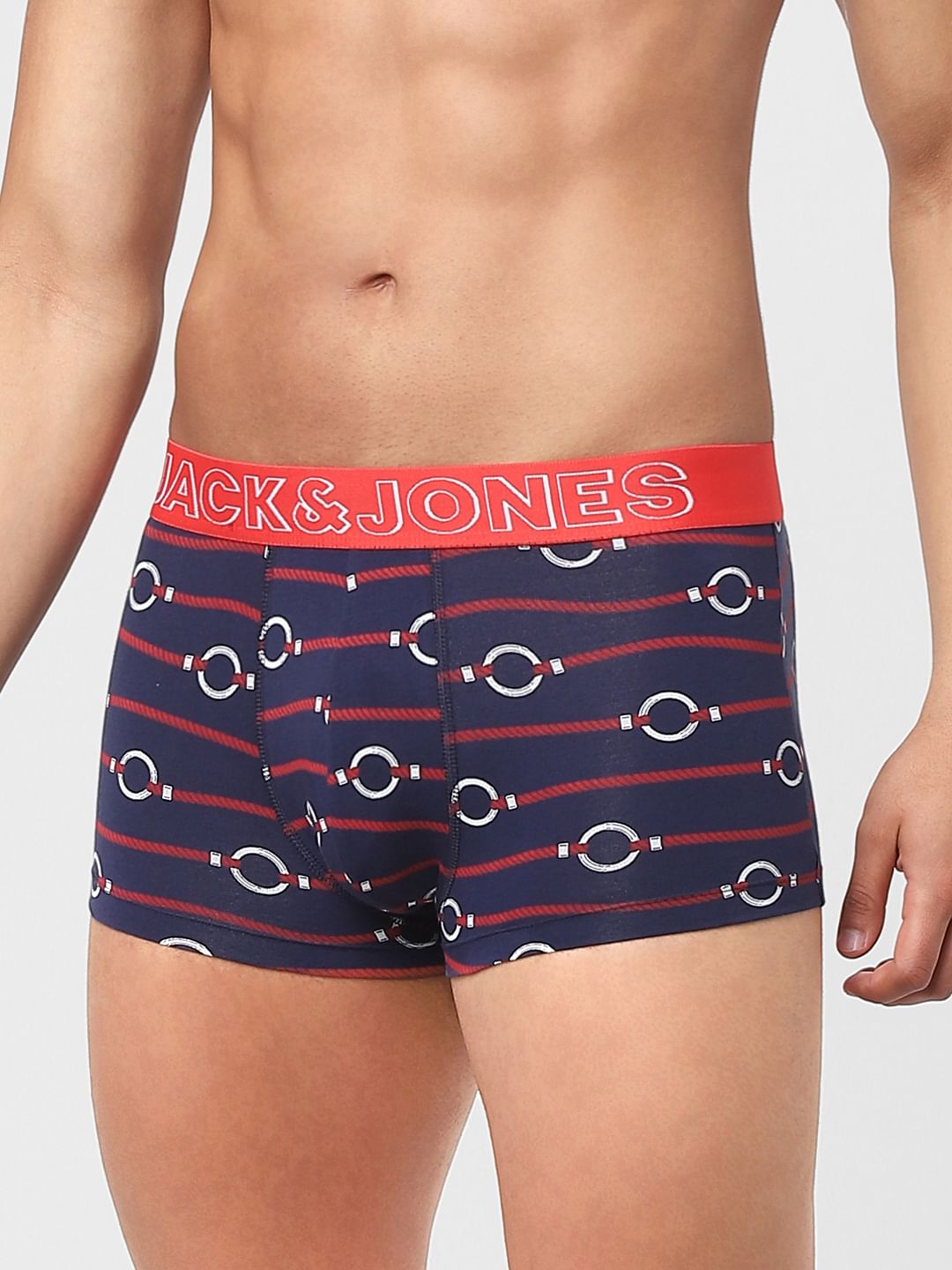 Blue Printed Trunks