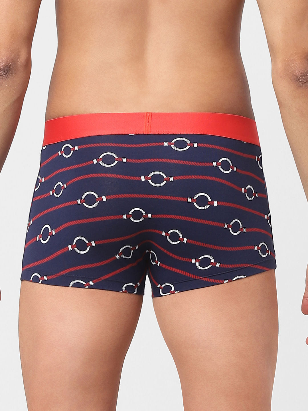Blue Printed Trunks