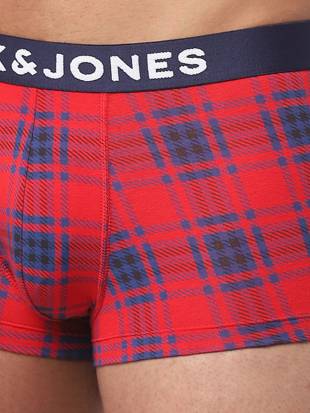 Pack Of 2 Green & Red Check Trunks