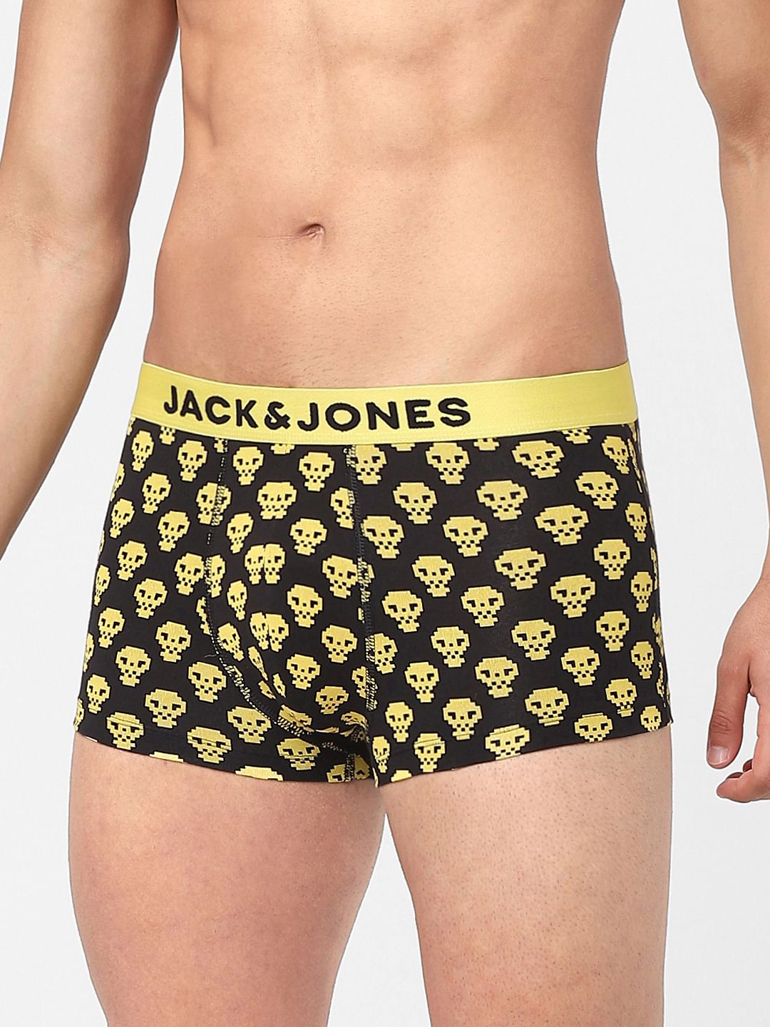 Black Skull Print Trunks