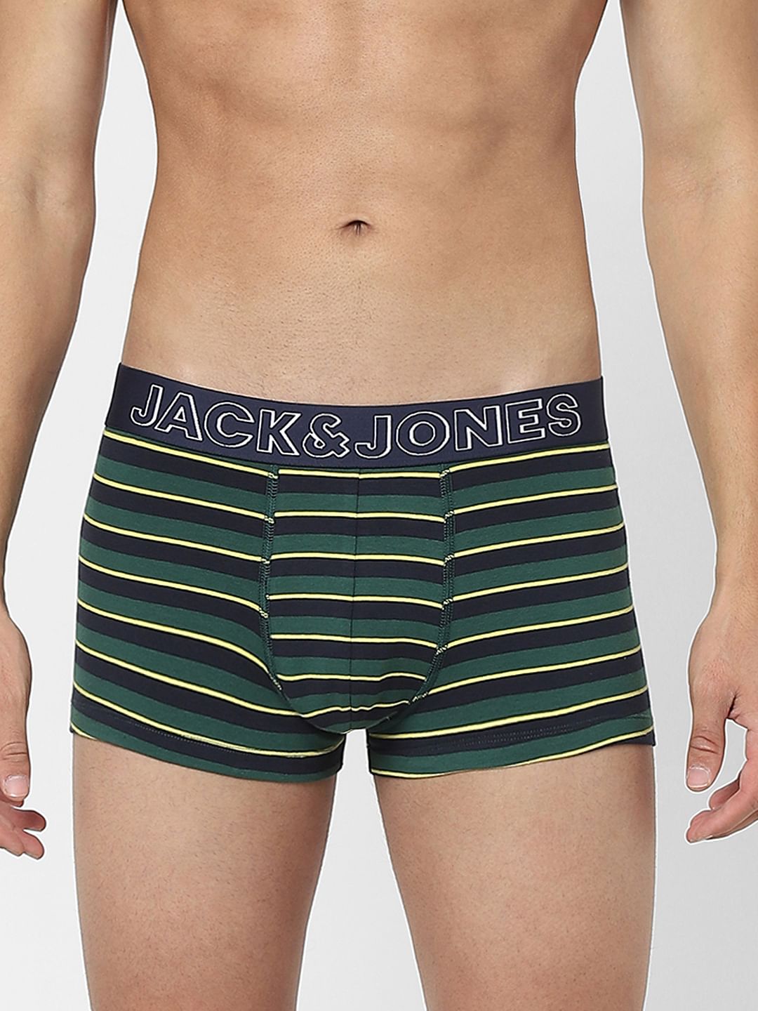 Dark Green Striped Trunks