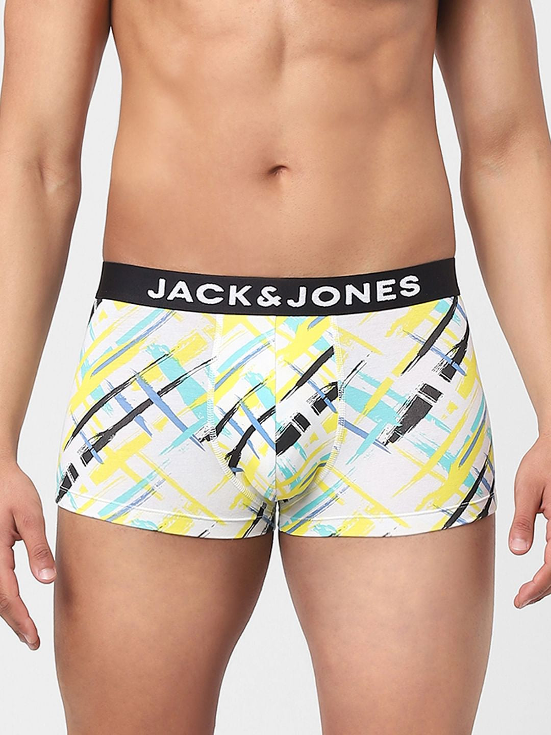 White & Blue Printed Trunks - Pack of 2