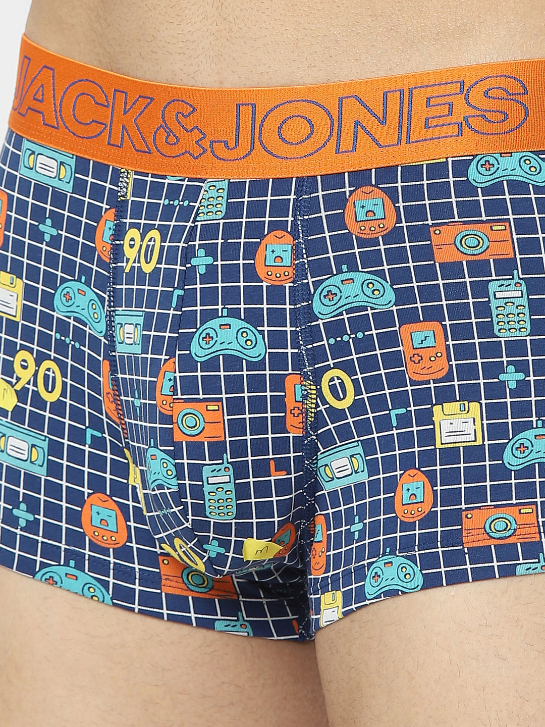 Blue Gaming Graphic Print Trunks
