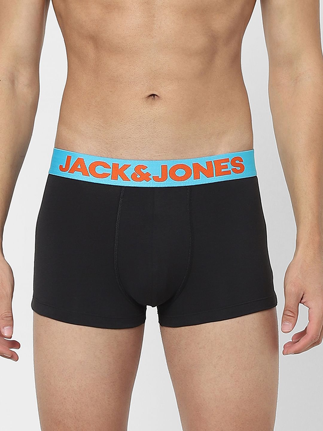 Black Logo Print Trunks - S