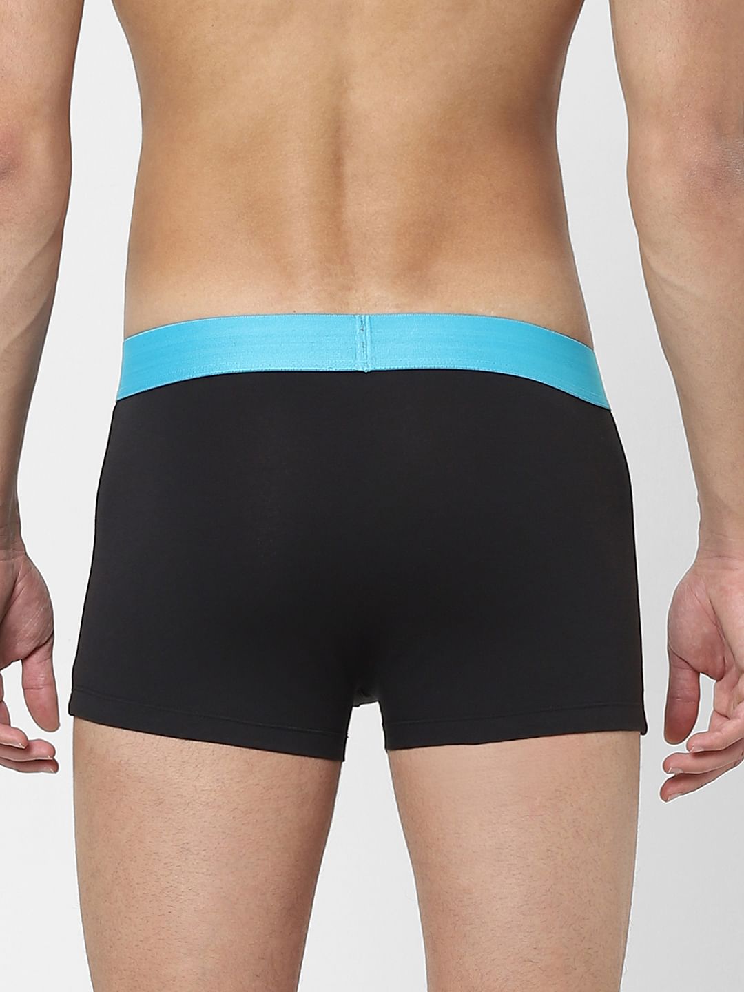 Black Logo Print Trunks