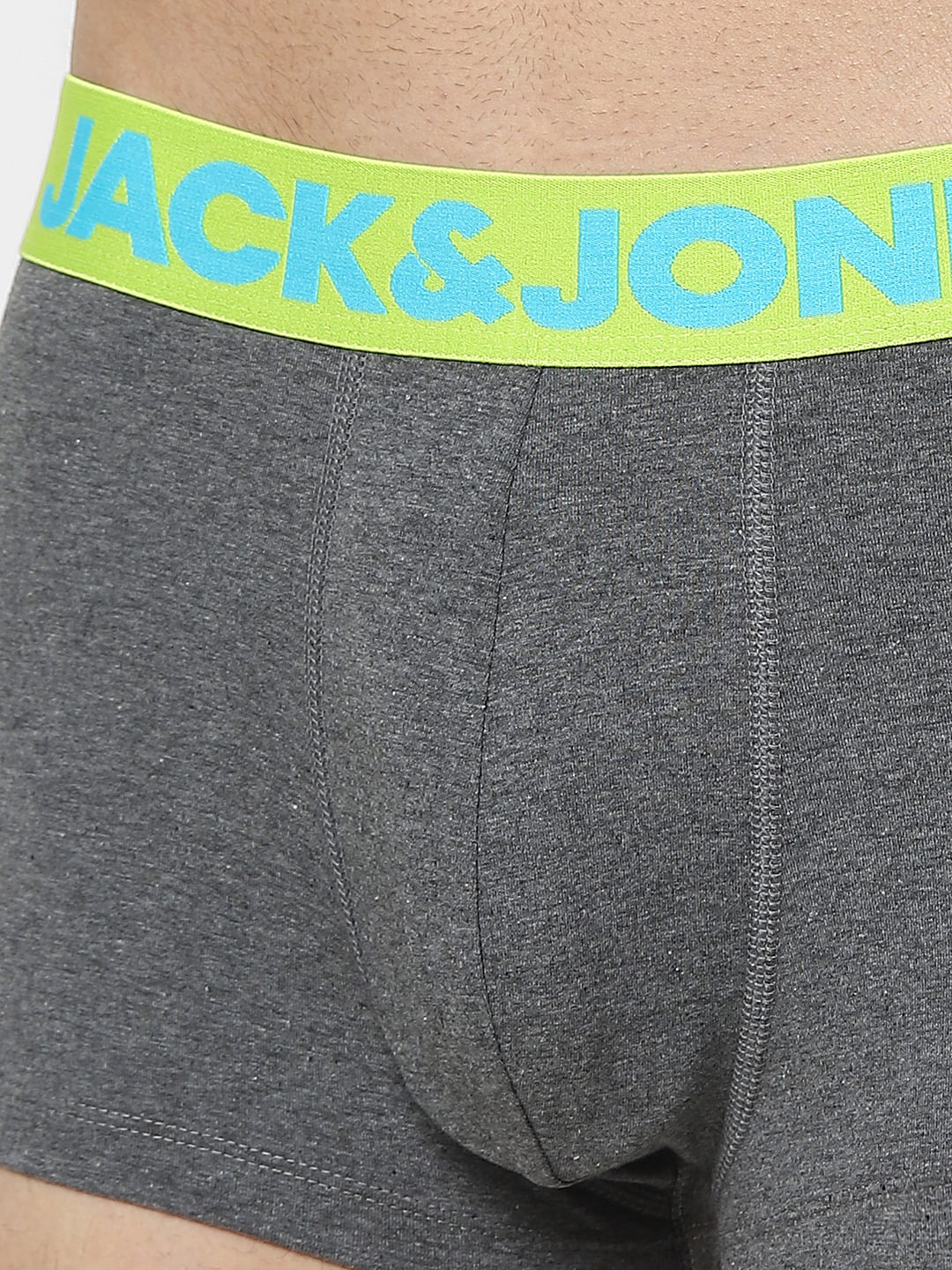 Grey Logo Print Trunks