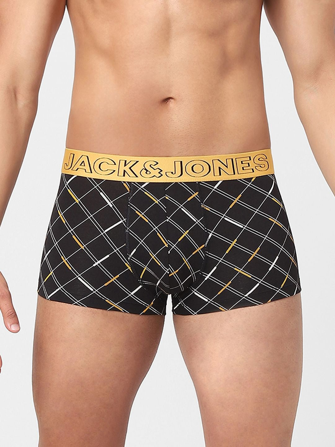 Pack Of 2 Black & Grey Printed Trunks