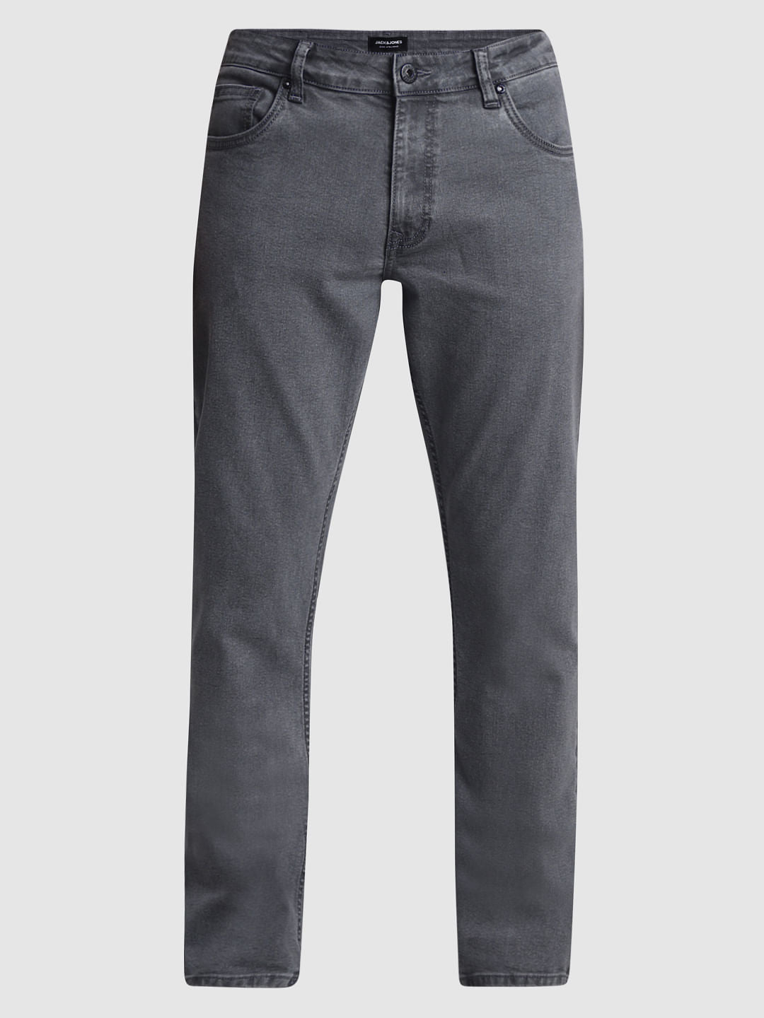 Light Grey Mid Rise Clark Regular Fit Jeans