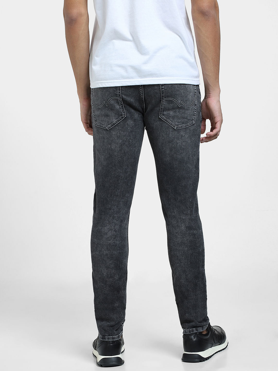 Grey Low Rise Ben Skinny Fit Jeans