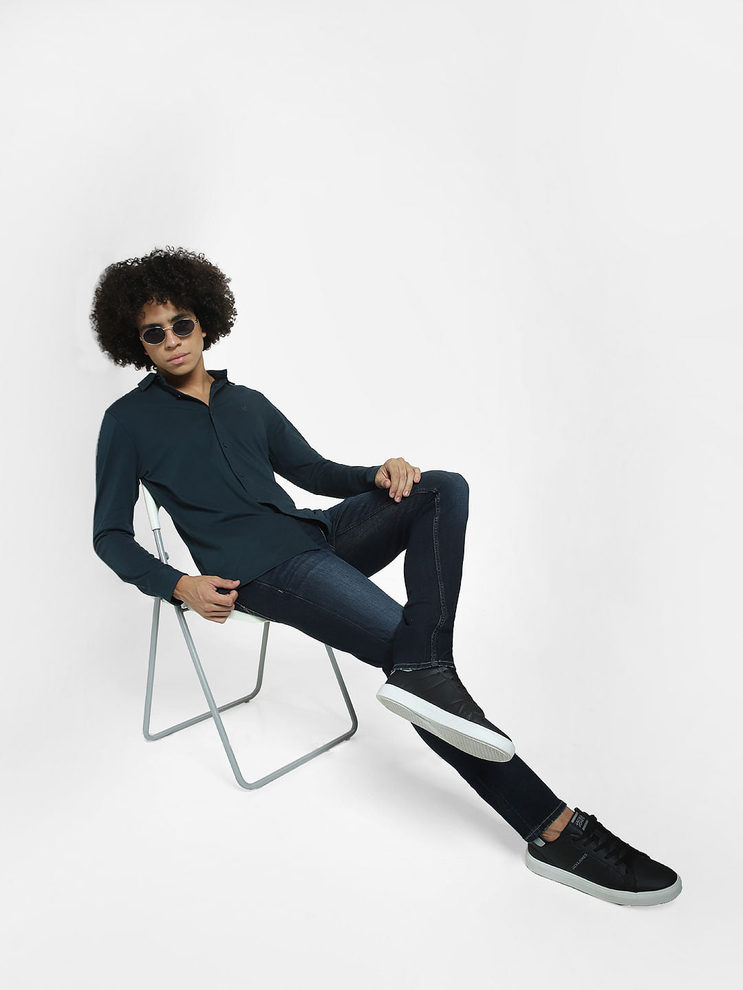 Dark Blue Low Rise Ben Skinny Fit Jeans