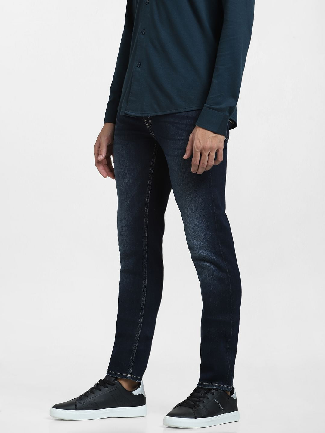 Dark Blue Low Rise Ben Skinny Fit Jeans
