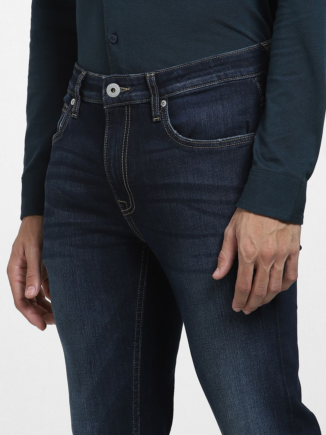 Dark Blue Low Rise Ben Skinny Fit Jeans