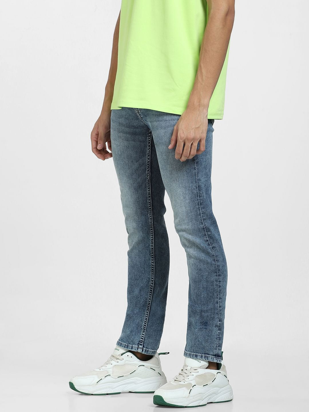 Light Blue Mid Rise Clark Regular Fit Jeans