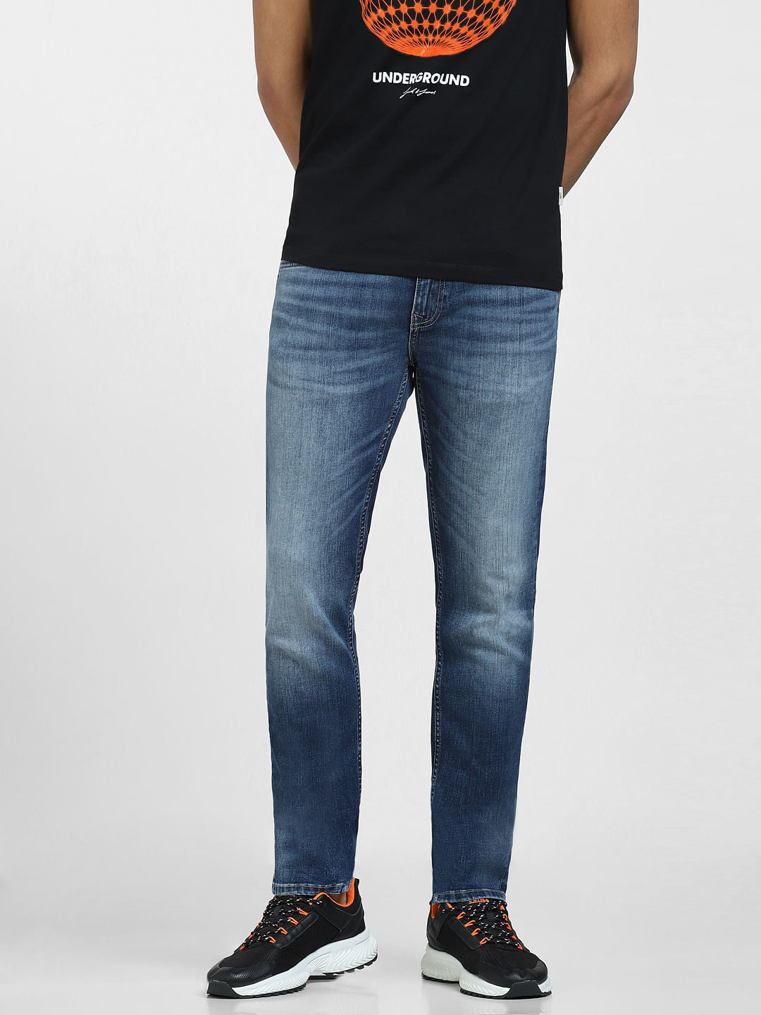 Blue Low Rise Ben Skinny Fit Jeans