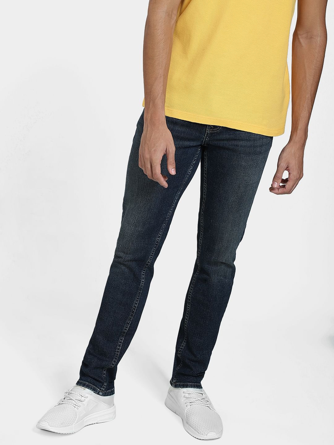Dark Blue Low Rise Glenn Slim Fit Jeans