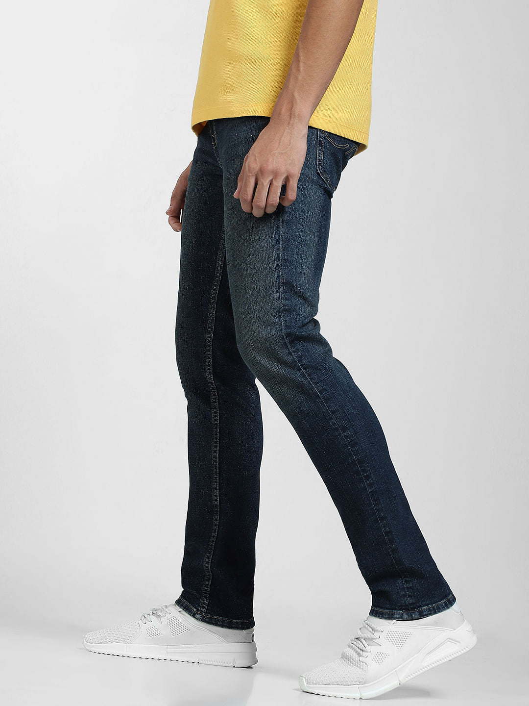 Dark Blue Low Rise Glenn Slim Fit Jeans