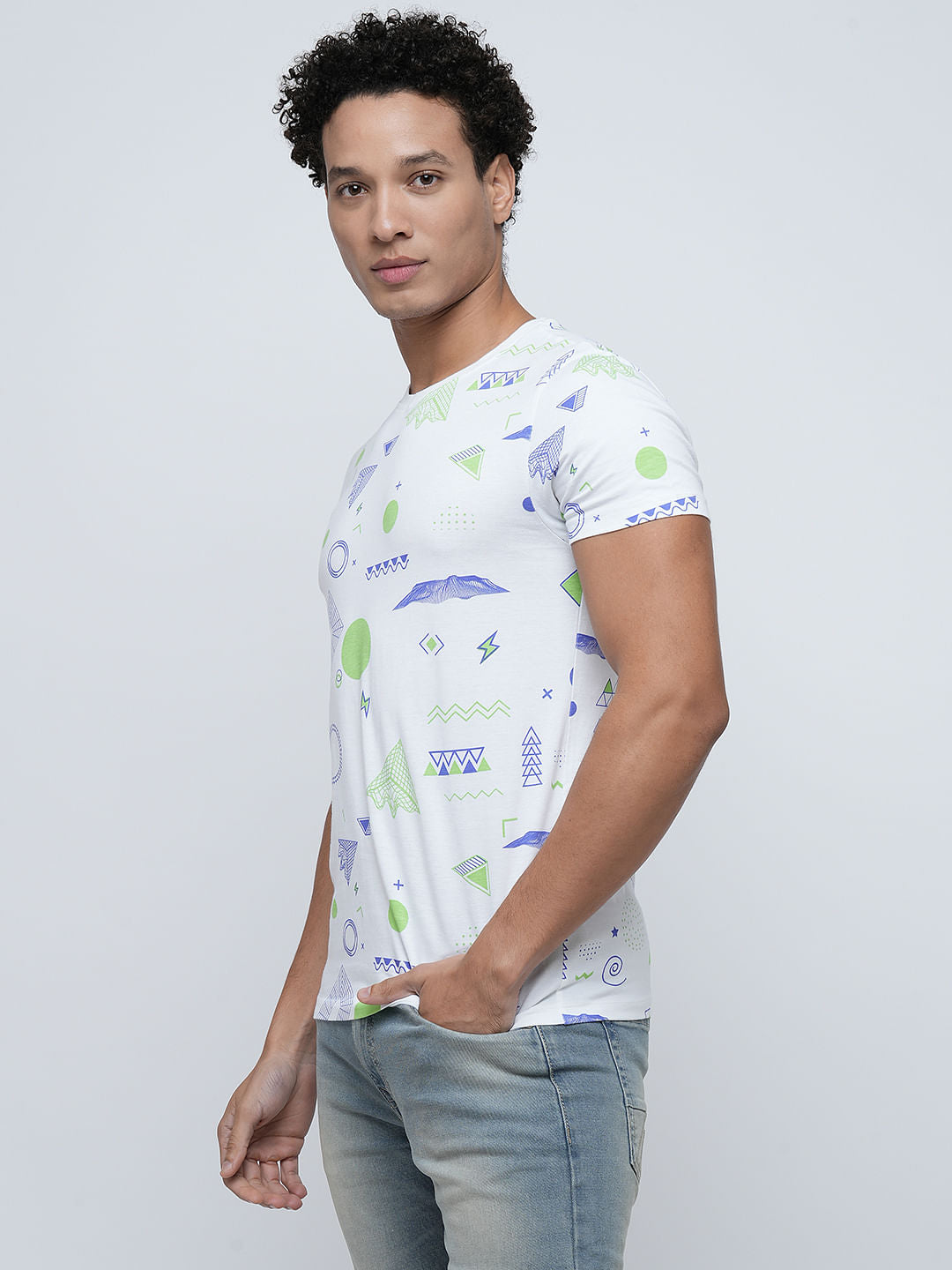 PRODUKT by JACK&JONES White Printed Crew Neck T-shirt