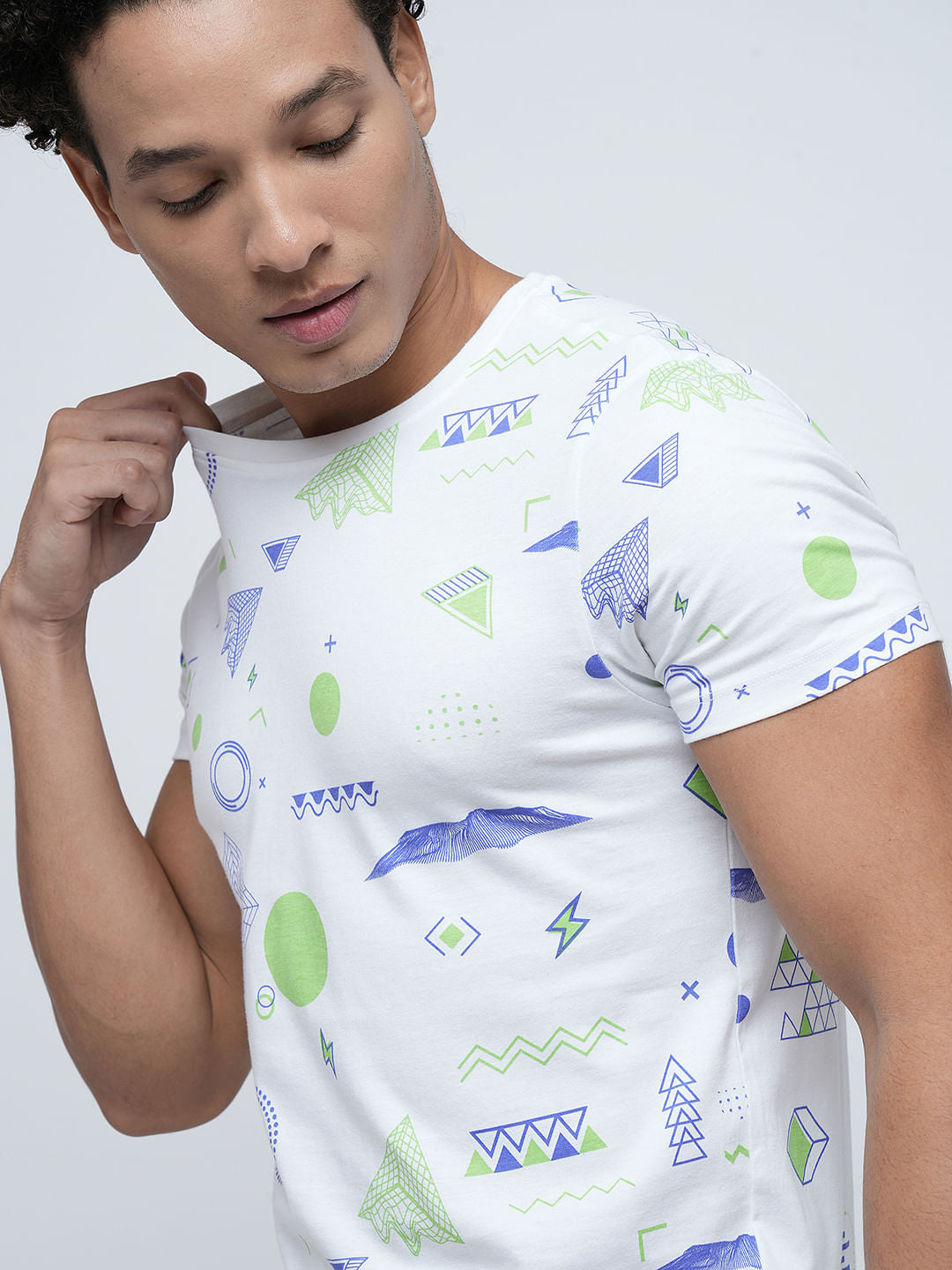 PRODUKT by JACK&JONES White Printed Crew Neck T-shirt