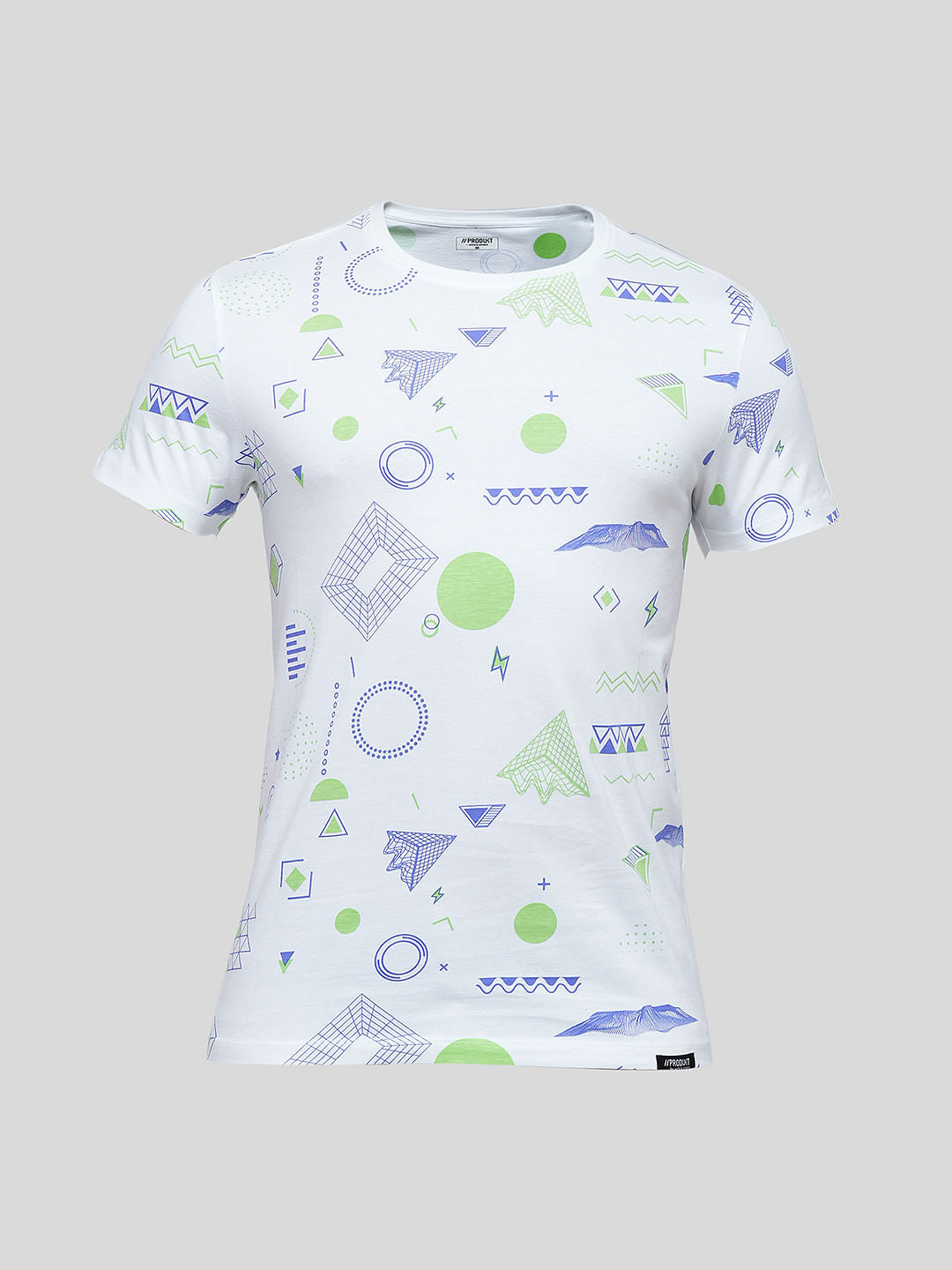 PRODUKT by JACK&JONES White Printed Crew Neck T-shirt