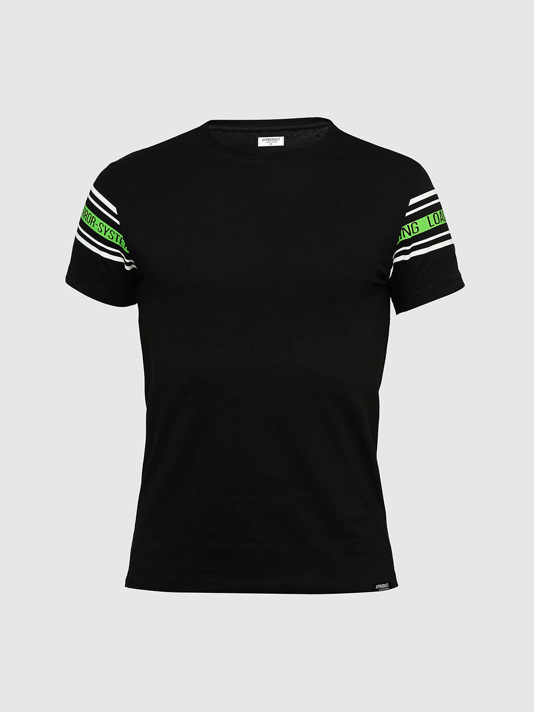 PRODUKT by JACK&JONES Black Printed Crew Neck T-shirt