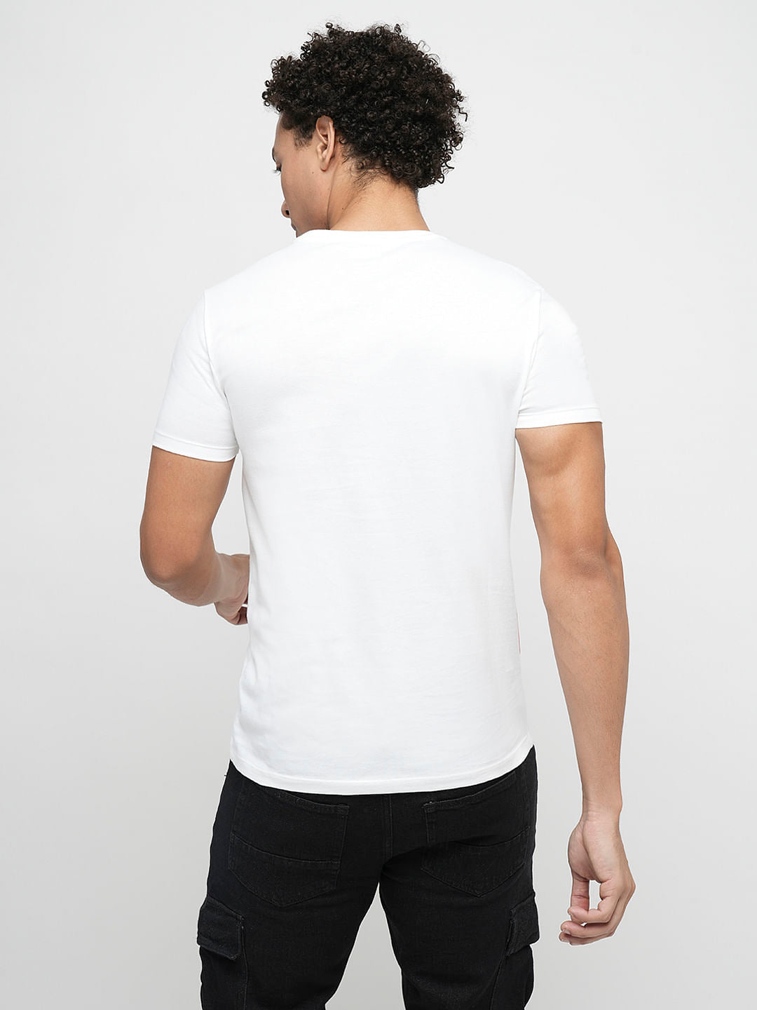 PRODUKT by JACK&JONES White Printed Crew Neck T-shirt