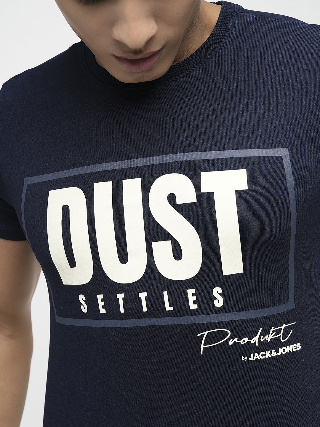 PRODUKT by JACK&JONES Blue Printed Crew Neck T-shirt