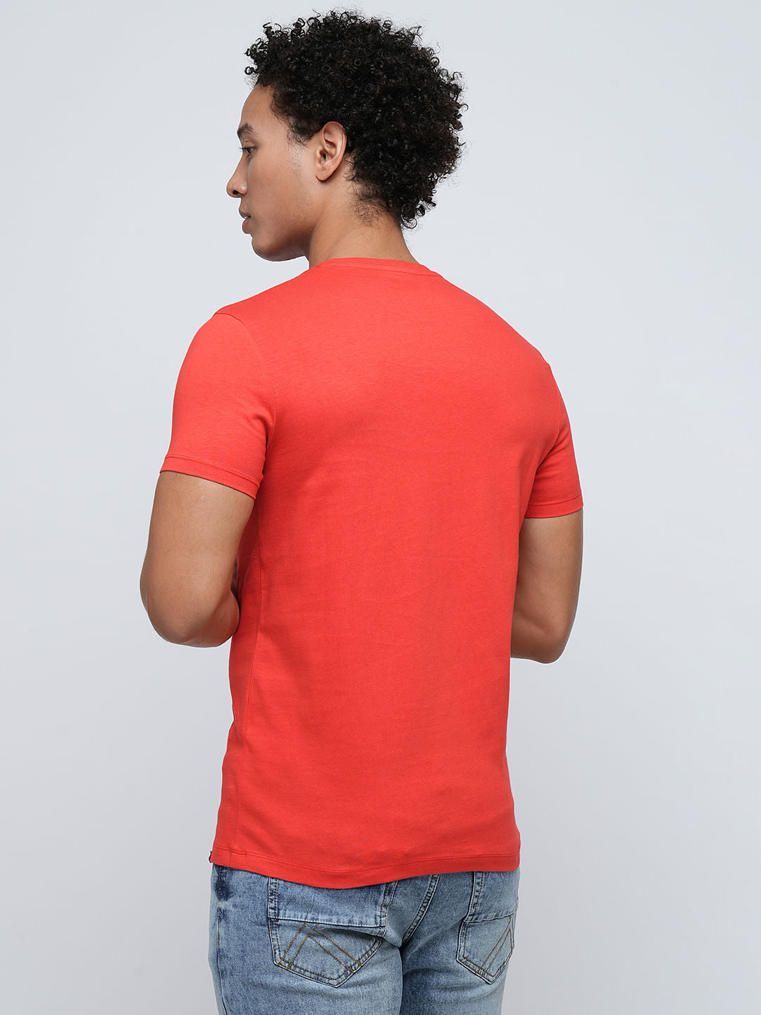 PRODUKT by JACK&JONES Red Printed Crew Neck T-shirt