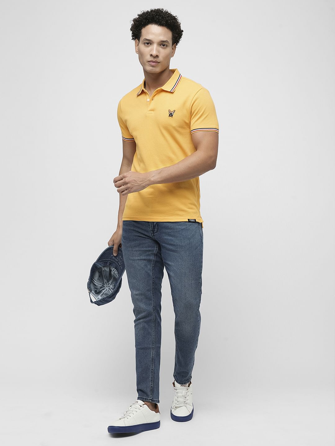 PRODUKT by JACK&JONES Yellow Contrast Tipping Polo