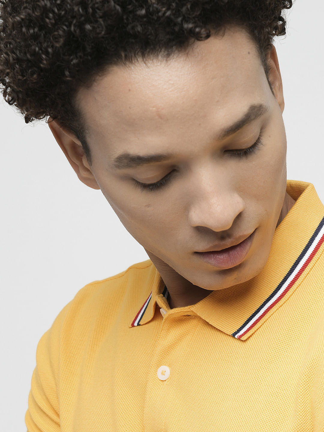 PRODUKT by JACK&JONES Yellow Contrast Tipping Polo