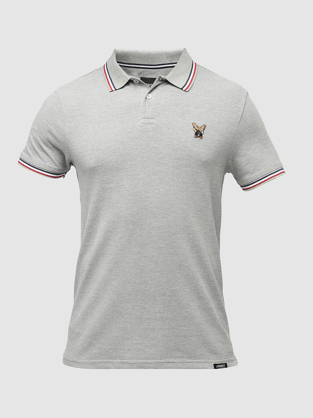 PRODUKT by JACK&JONES Grey Contrast Tipping Polo