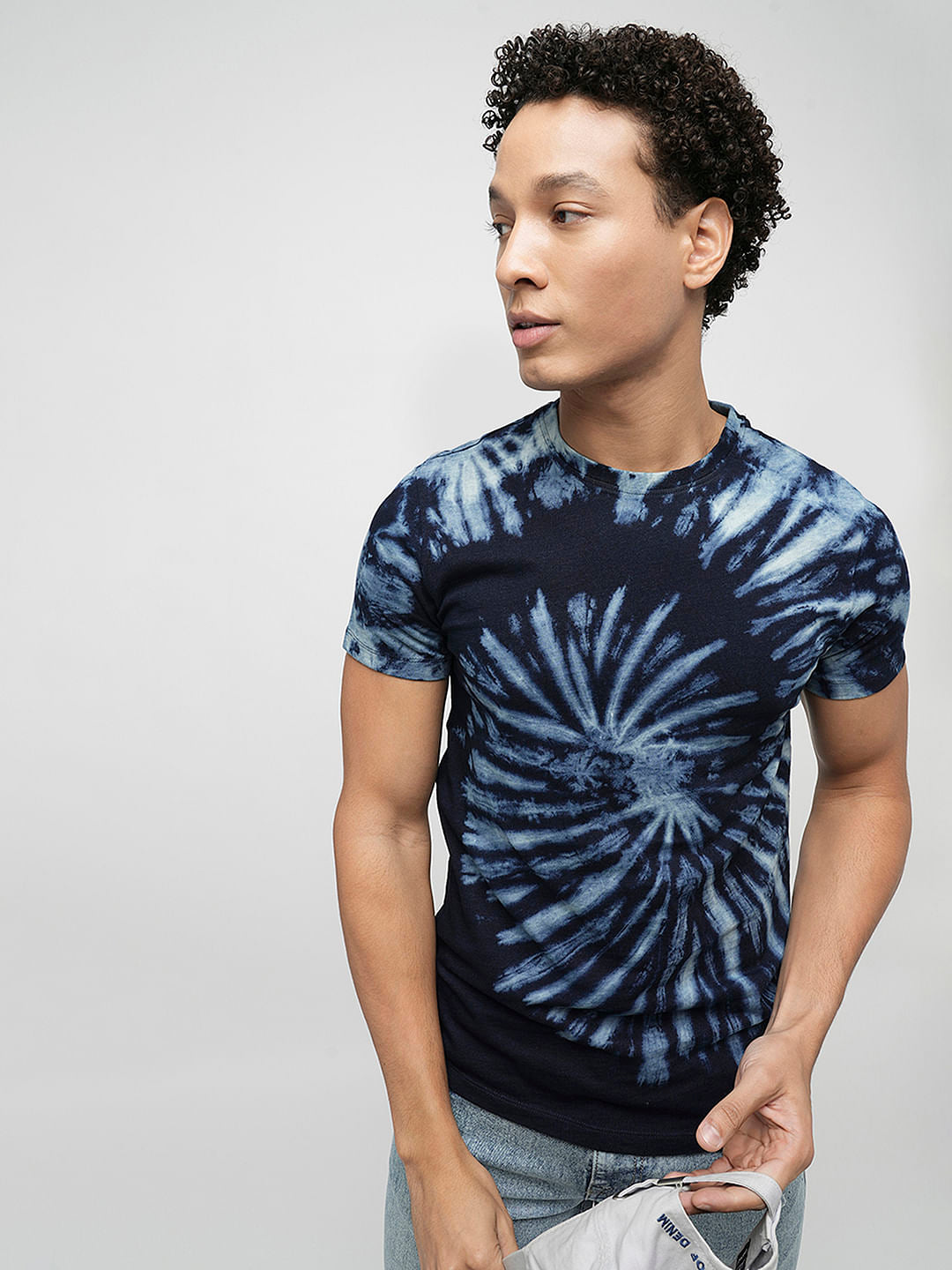 PRODUKT by JACK&JONES Blue Printed Crew Neck T-shirt - S