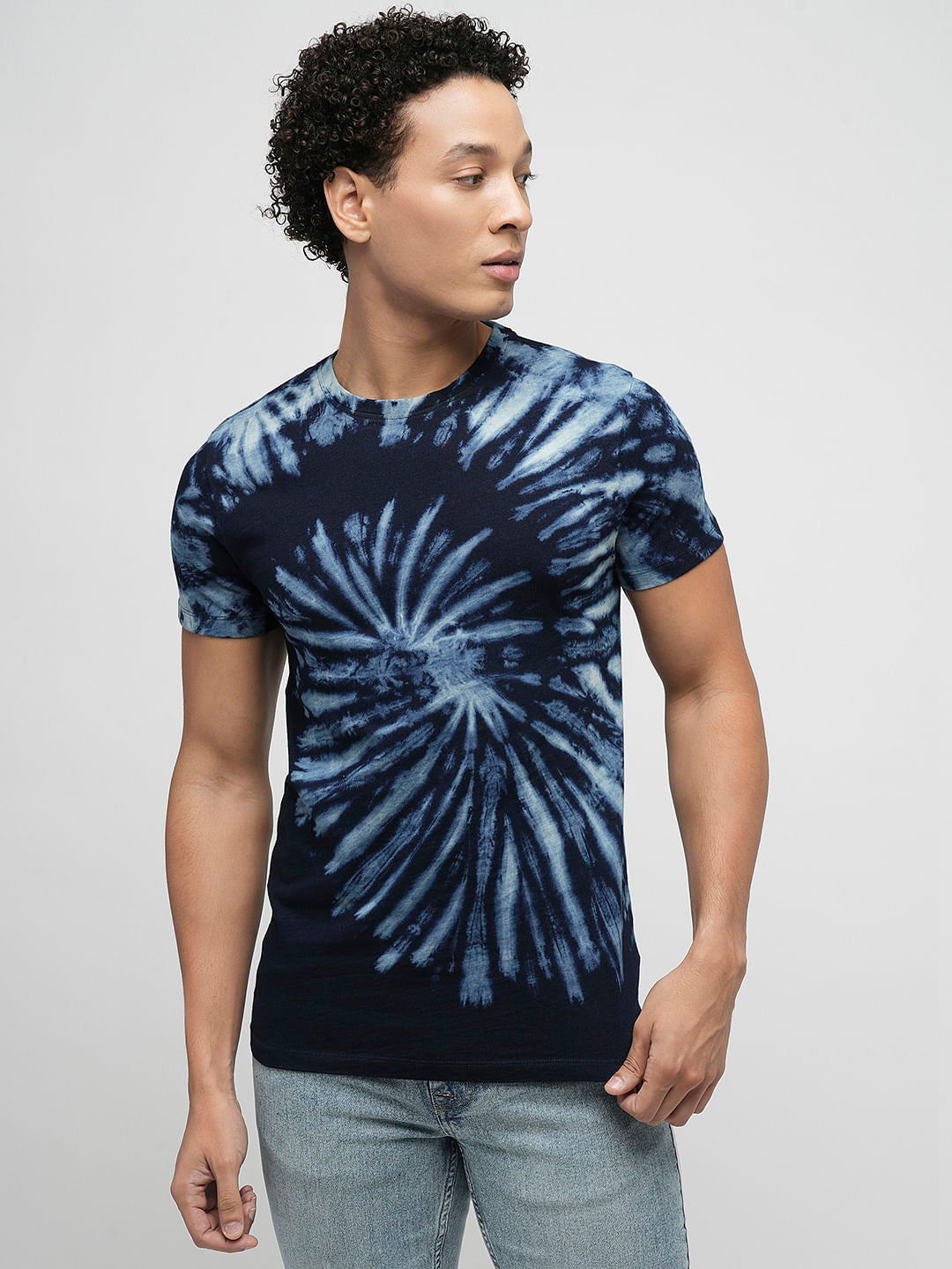 PRODUKT by JACK&JONES Blue Printed Crew Neck T-shirt