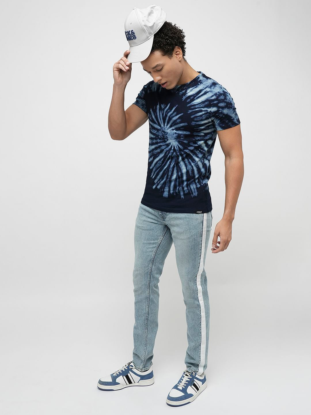 PRODUKT by JACK&JONES Blue Printed Crew Neck T-shirt