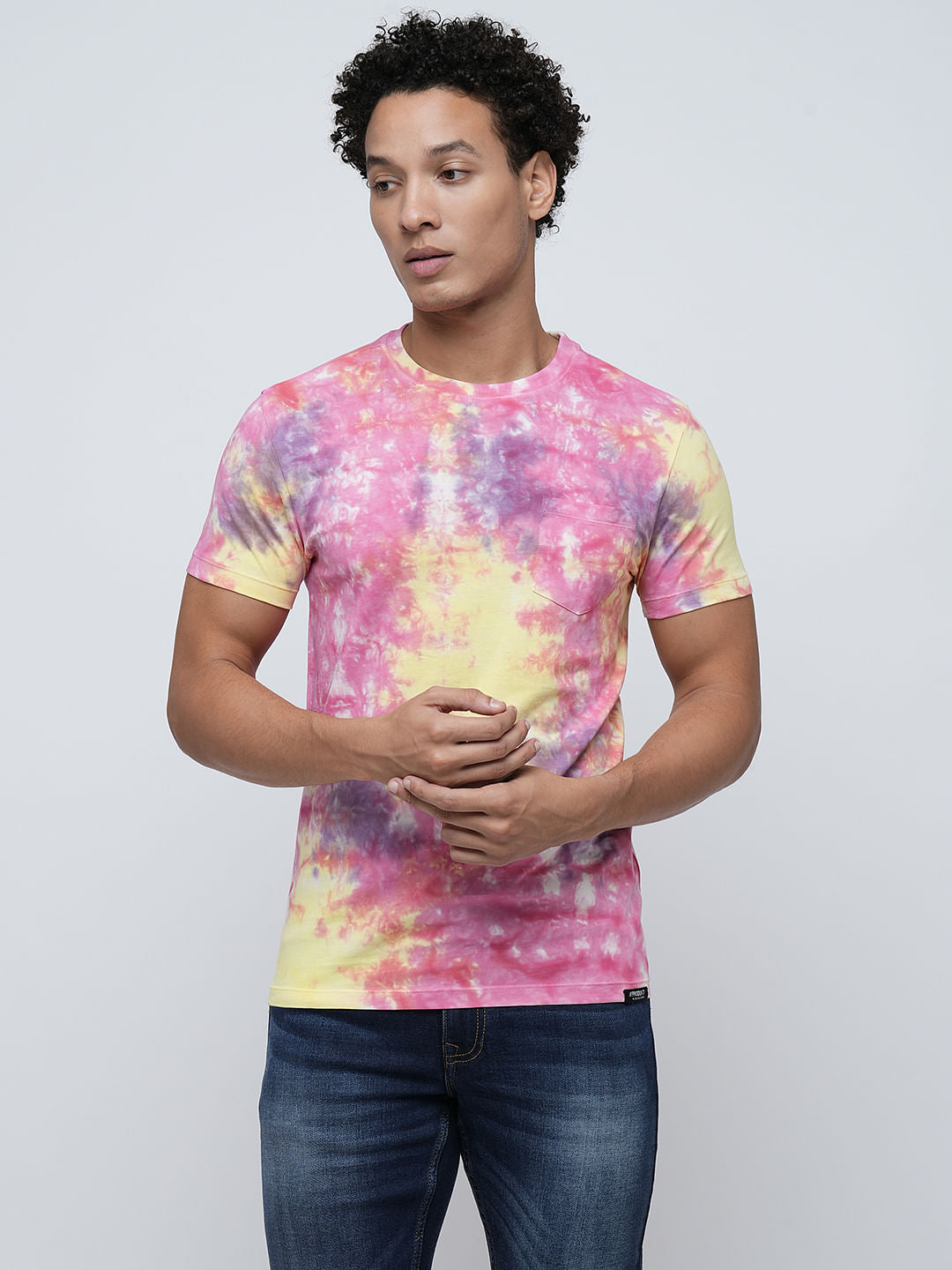 PRODUKT by JACK&JONES Pink Tie-Dye Print T-shirt