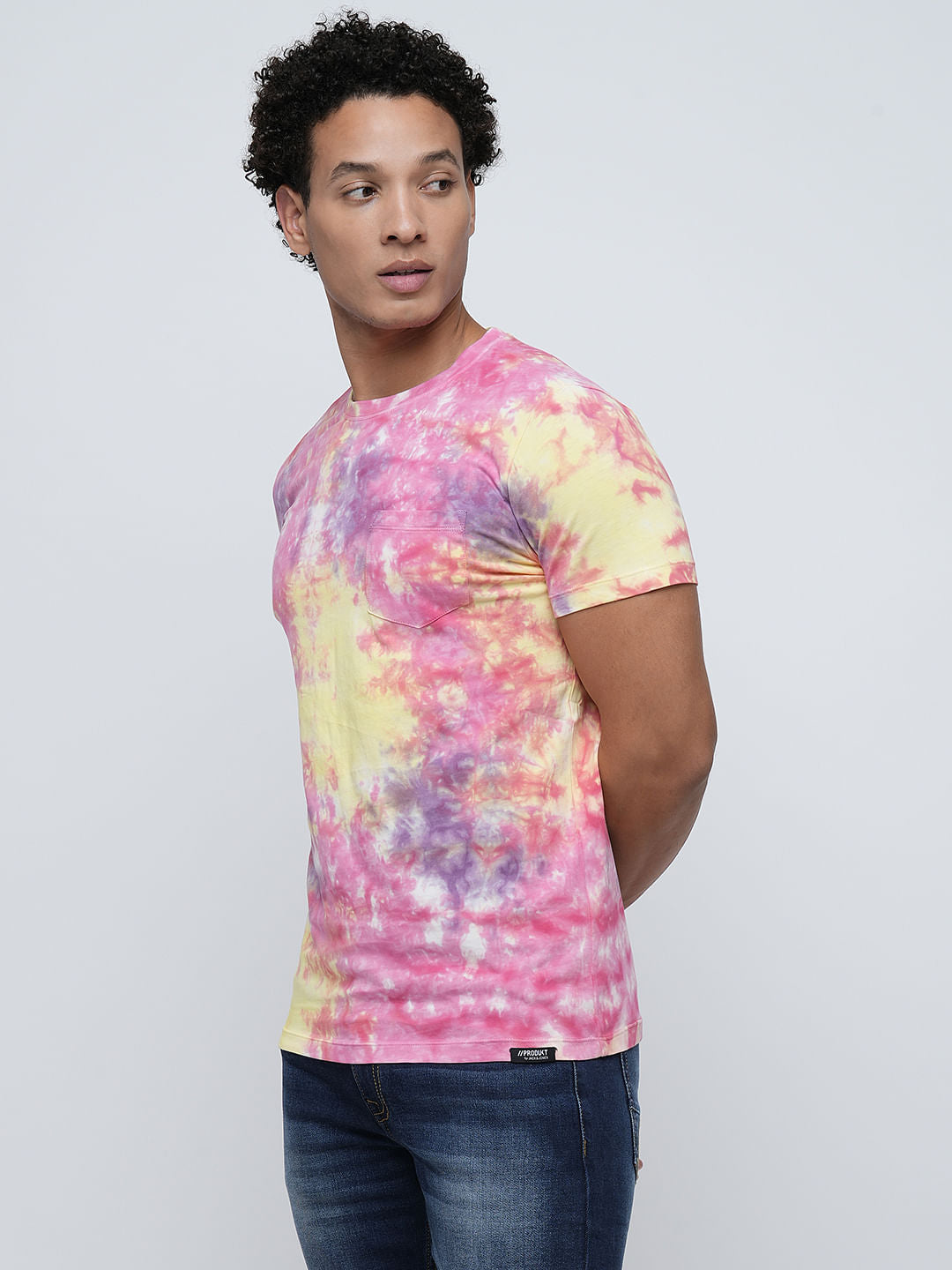 PRODUKT by JACK&JONES Pink Tie-Dye Print T-shirt
