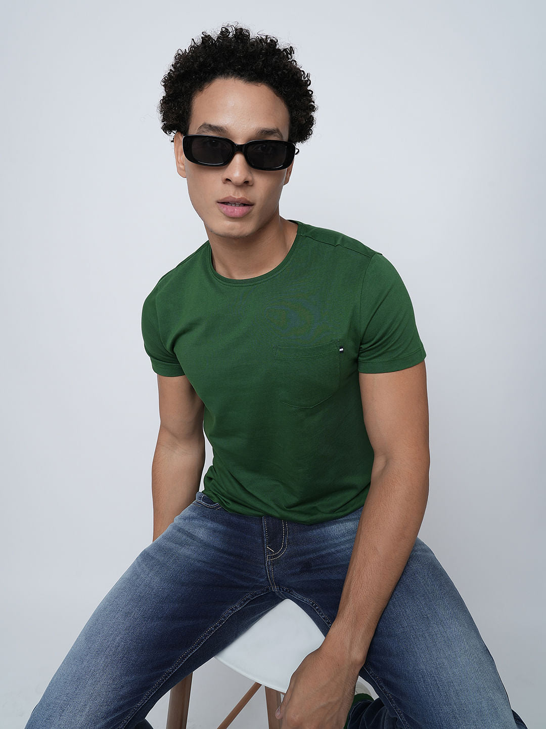 PRODUKT by JACK&JONES Green Crew Neck T-shirt - S