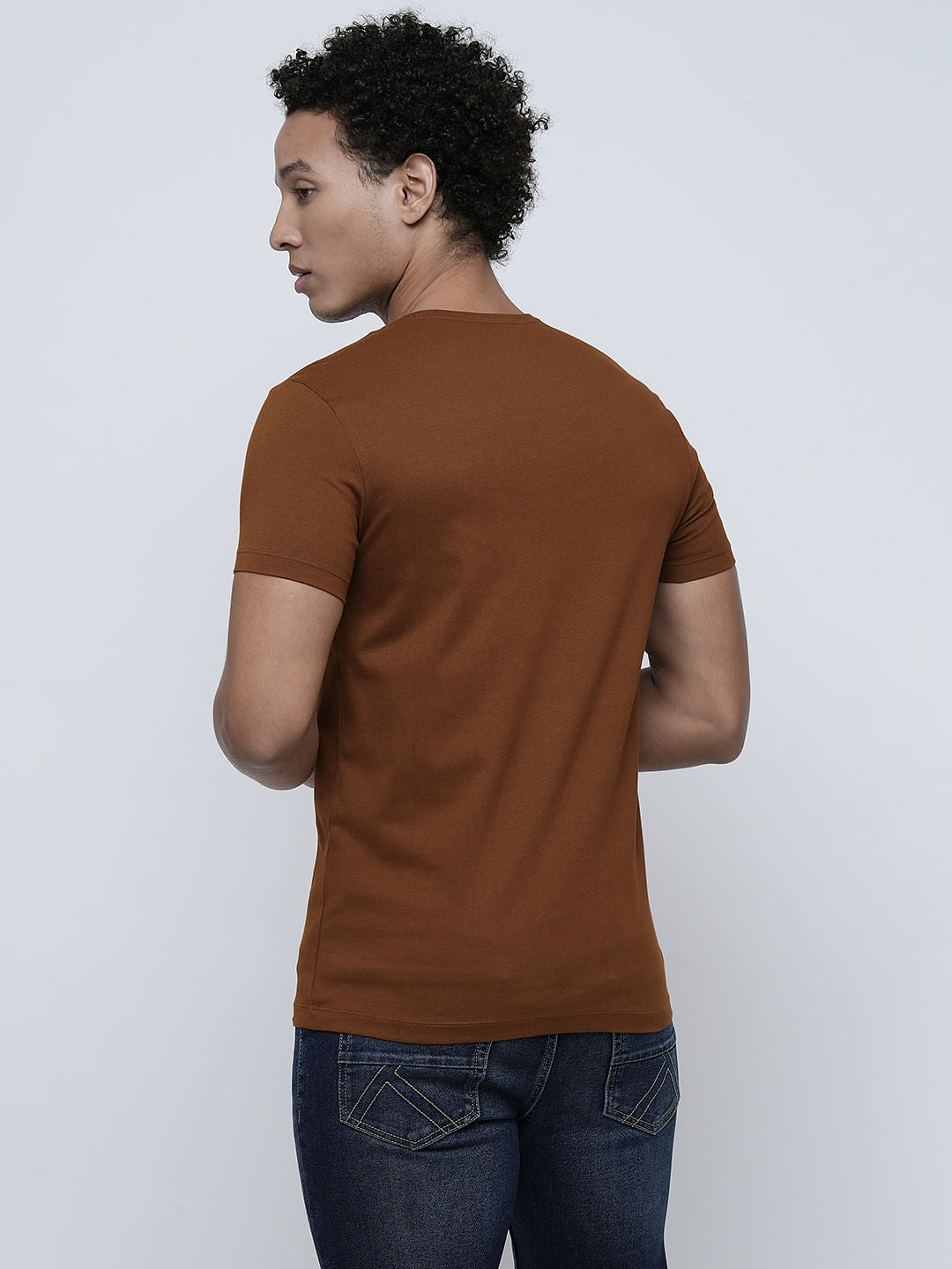 PRODUKT by JACK&JONES Dark Brown Crew Neck T-shirt
