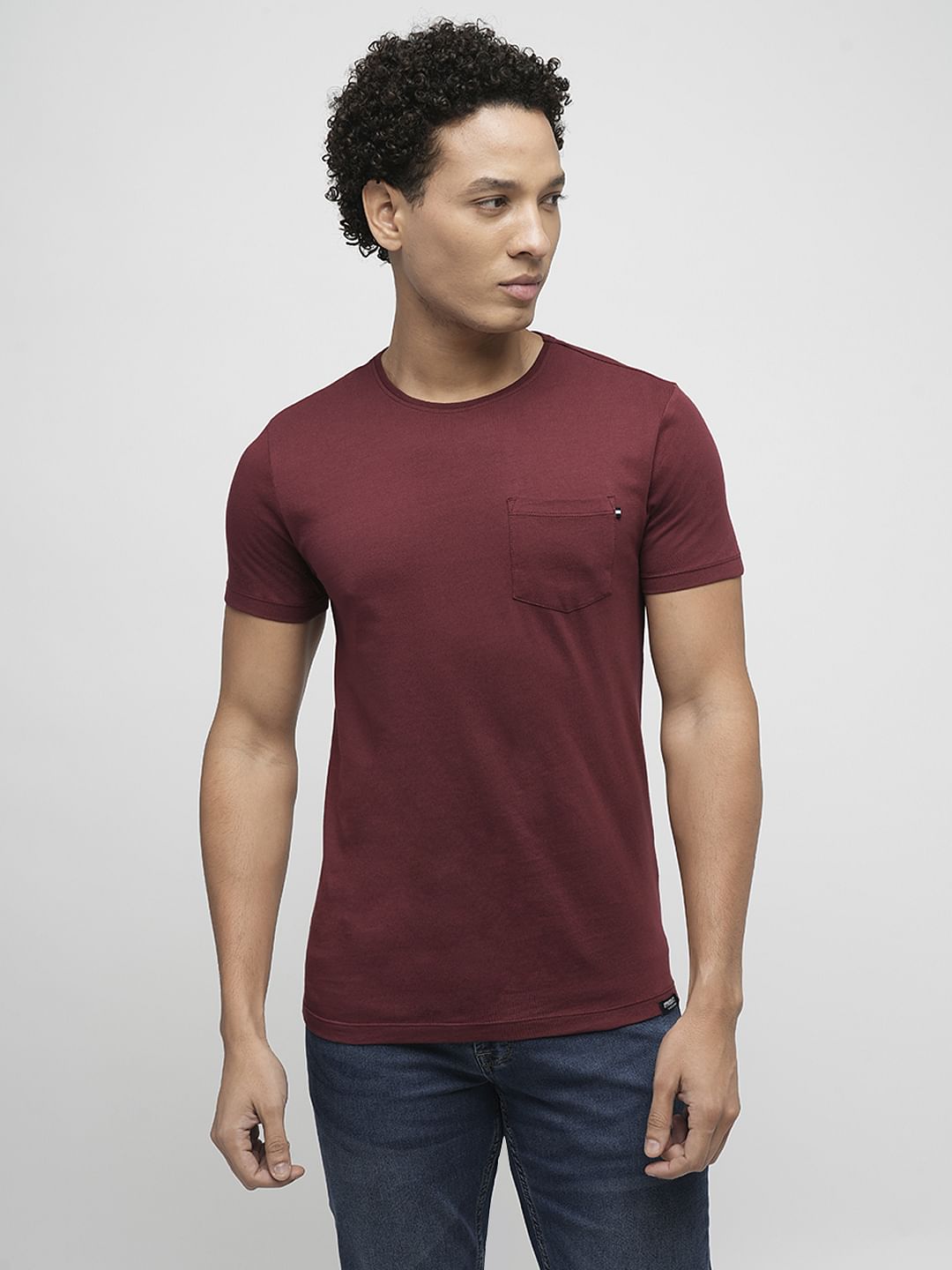 PRODUKT by JACK&JONES Red Chest Pocket Crew Neck T-shirt