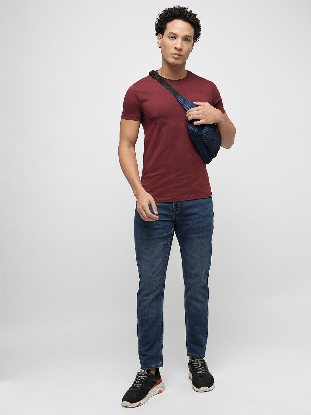 PRODUKT by JACK&JONES Red Chest Pocket Crew Neck T-shirt