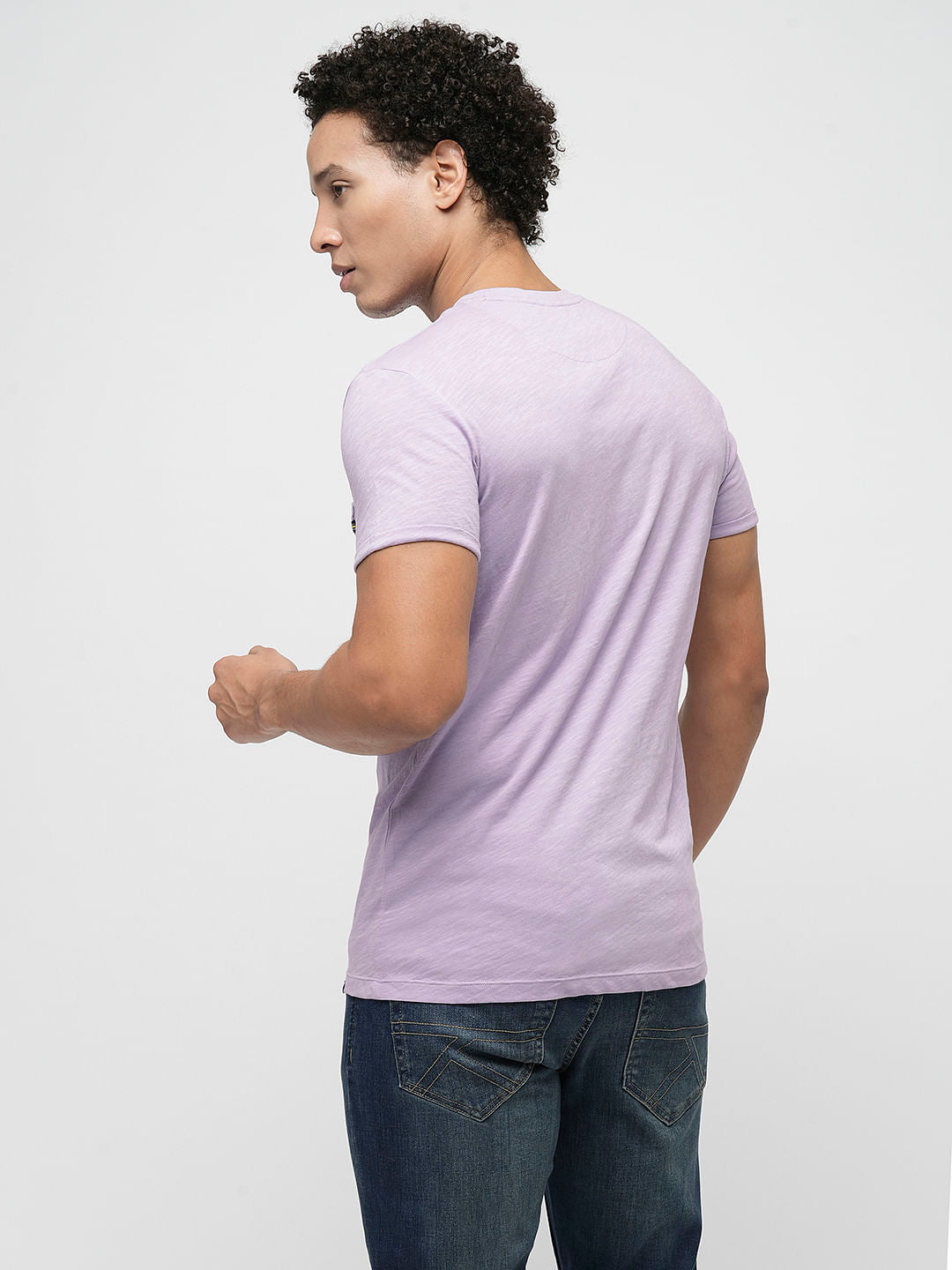 PRODUKT by JACK&JONES Lilac Cotton Crew Neck T-shirt