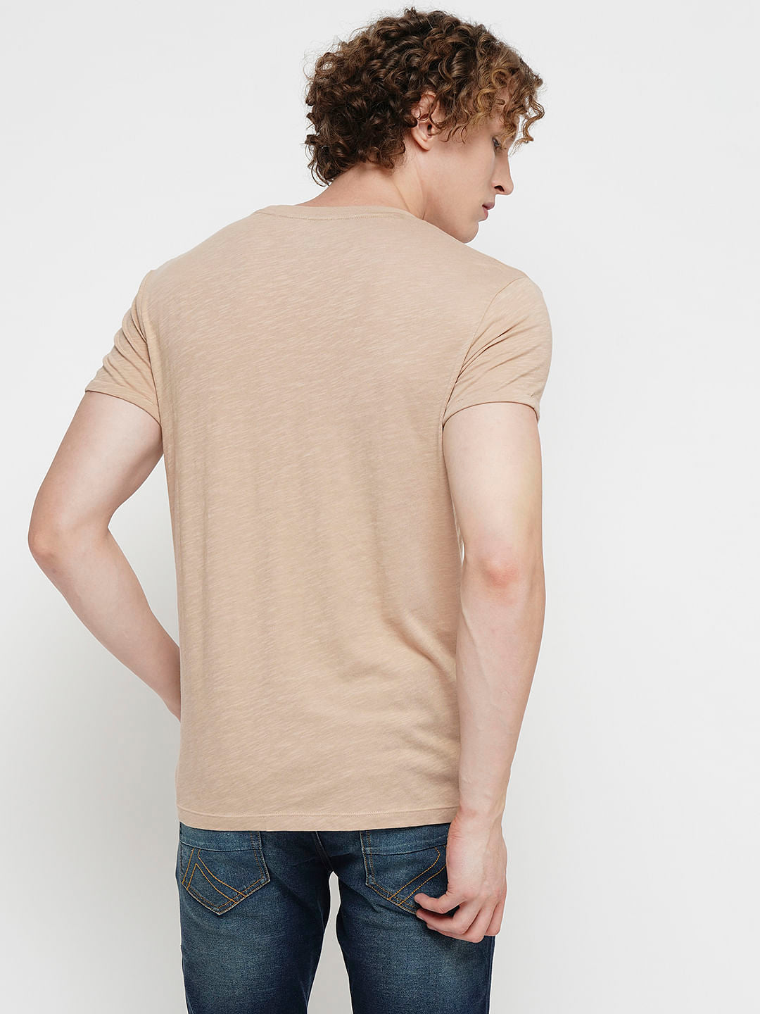 PRODUKT by JACK&JONES Light Brown Crew Neck T-shirt