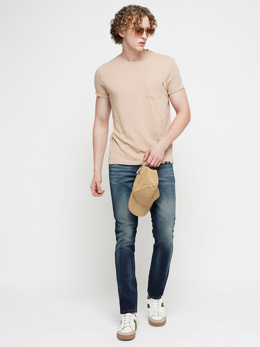 PRODUKT by JACK&JONES Light Brown Crew Neck T-shirt