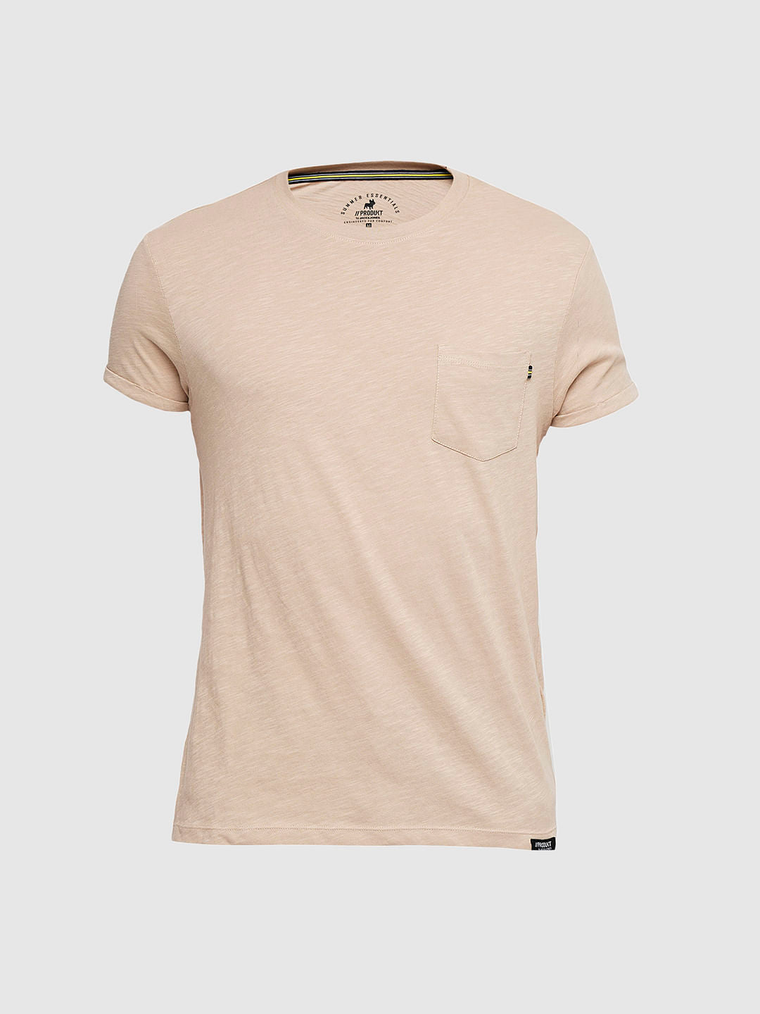 PRODUKT by JACK&JONES Light Brown Crew Neck T-shirt