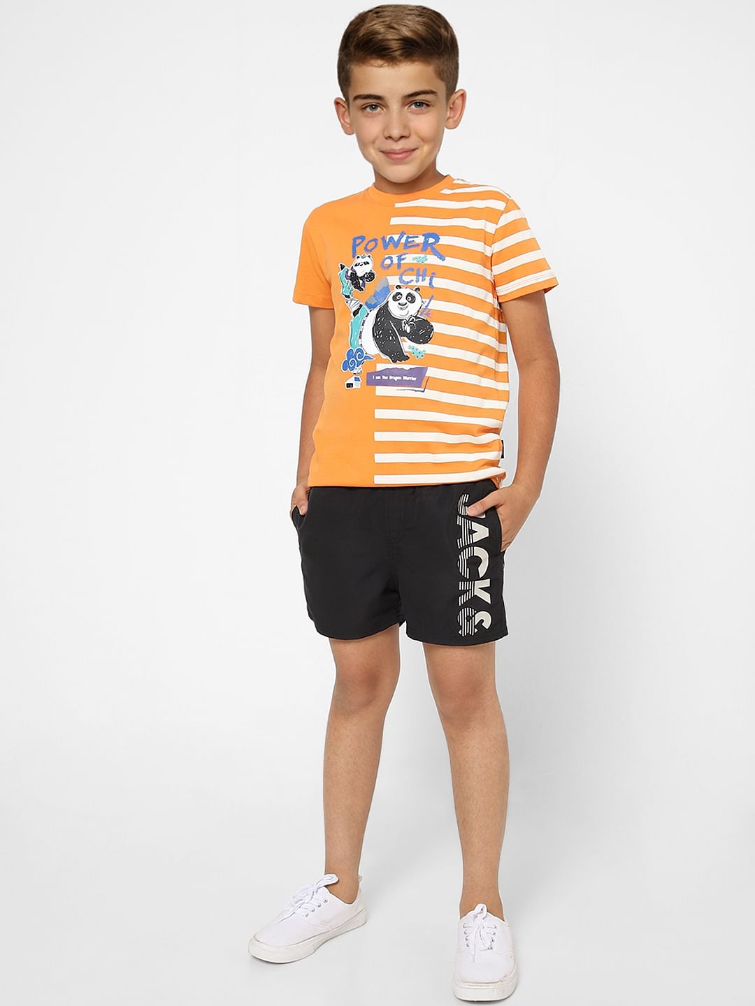 BOYS Black Low Rise Swimshorts