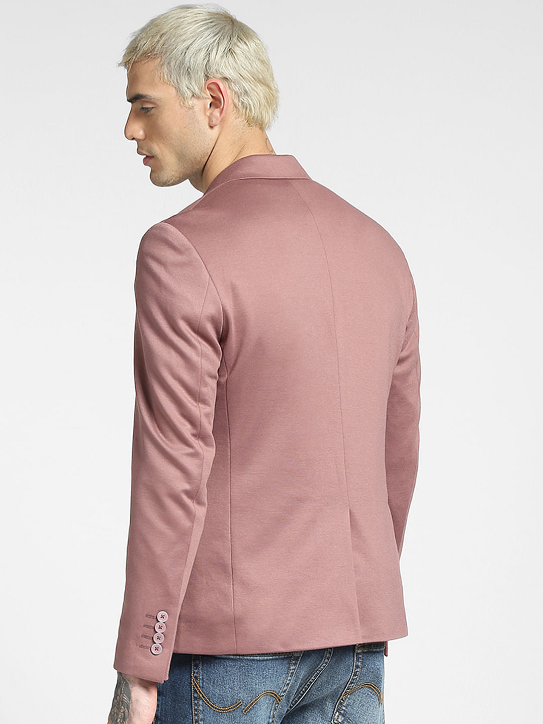 Pink Knit Blazer