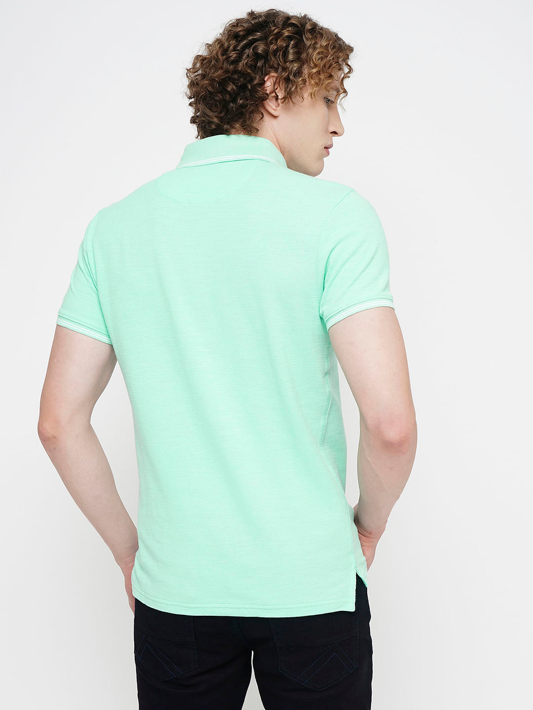 PRODUKT by JACK&JONES Light Green Cotton Polo