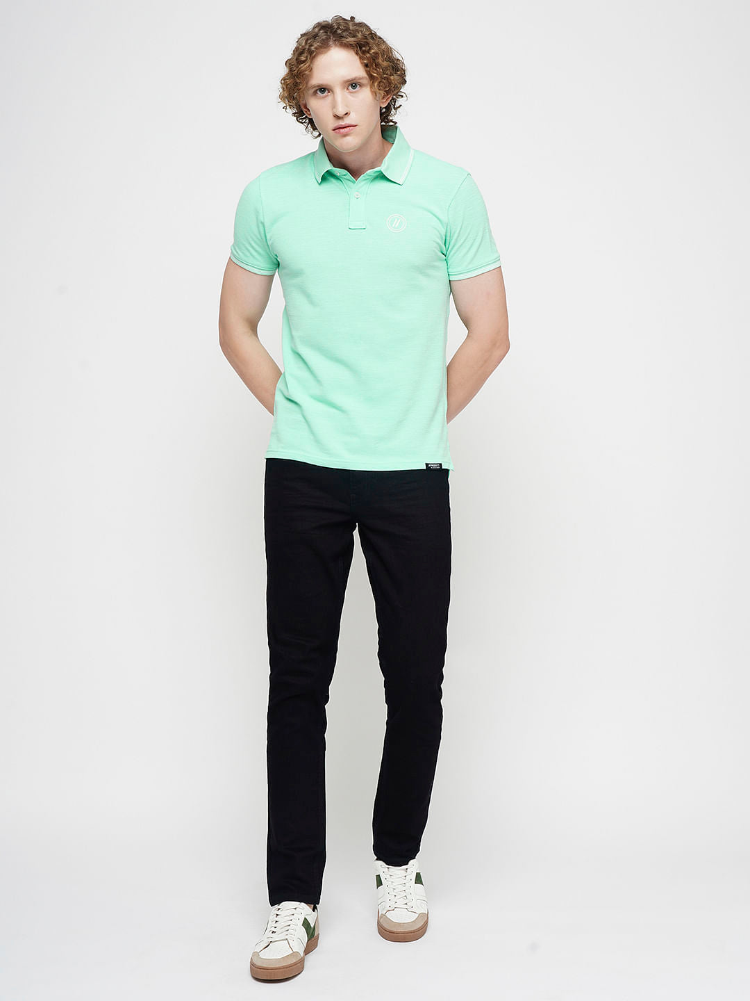 PRODUKT by JACK&JONES Light Green Cotton Polo