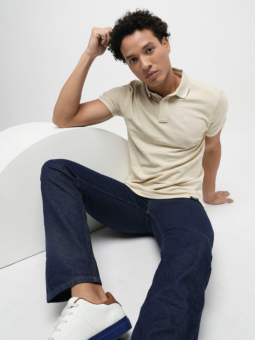 PRODUKT by JACK&JONES Cream Cotton Polo - S