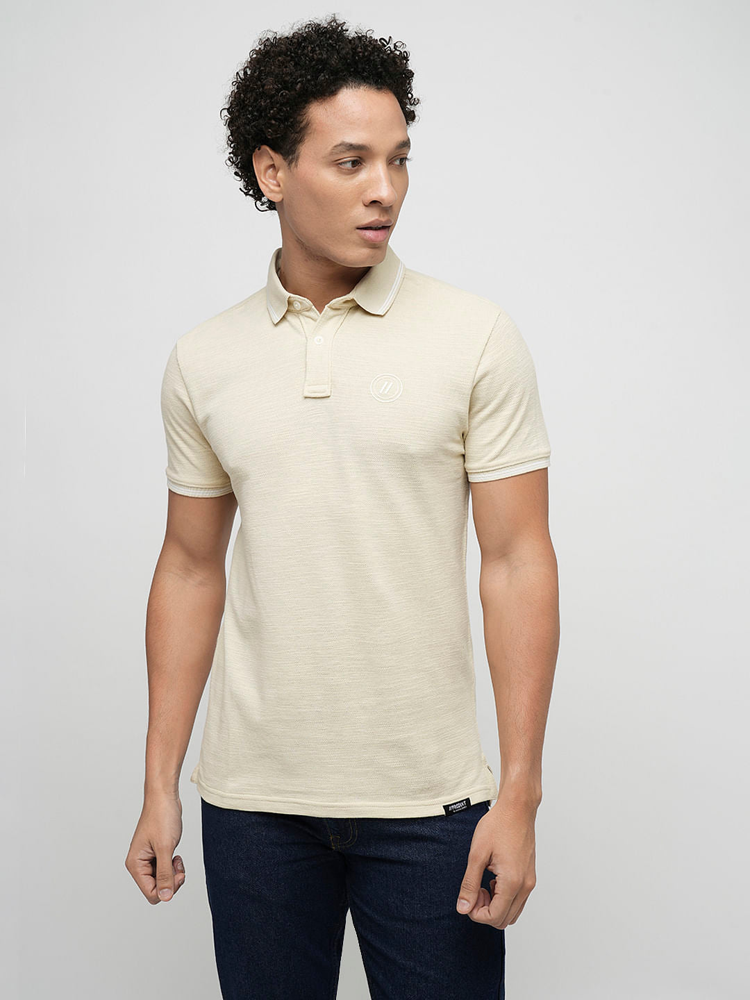 PRODUKT by JACK&JONES Cream Cotton Polo