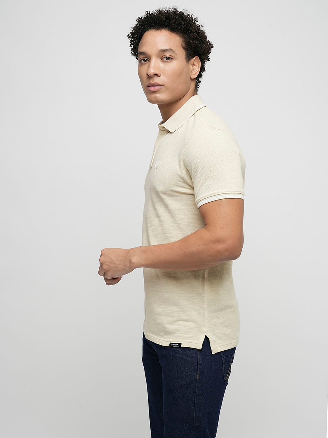 PRODUKT by JACK&JONES Cream Cotton Polo